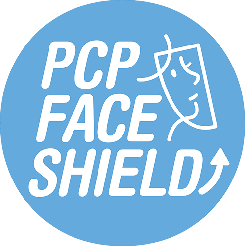 シールド可動型メガネ式フェイスシールド「PCPフェイスシールド」